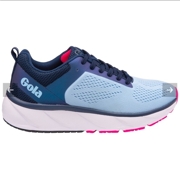 New Gola Ultra Speed Run Vista Blue/Navy/Pink Tennis Shoes sz 9 - Picture 2 of 13
